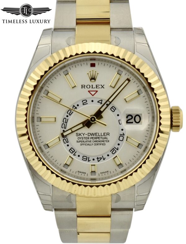 Rolex sky dweller white dial for sale
