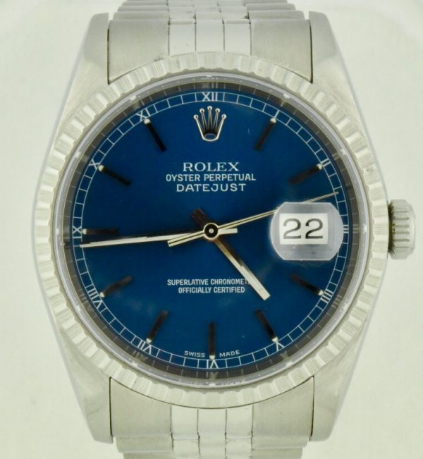 Rolex datejust blue dial