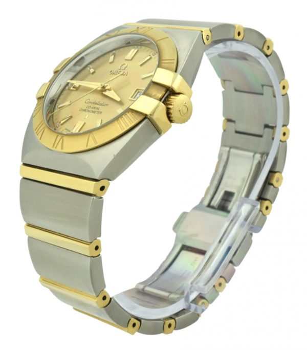 omega constellation double eagle steel & gold