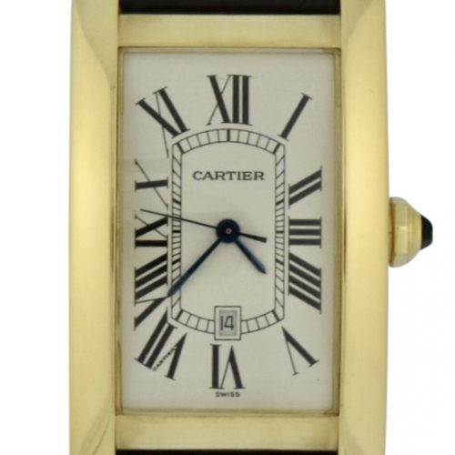 mens Cartier tank américaine 18k gold