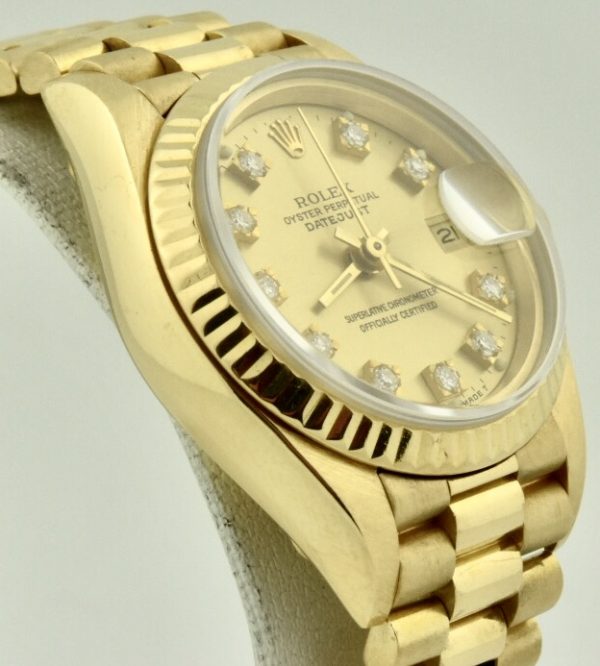 ladies rolex president 69178 diamond dial for sale