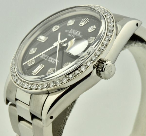 rolex date diamond bezel for sale