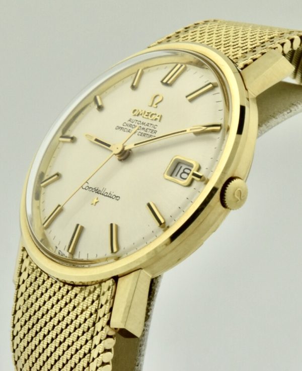 omega constellation 14k gold crown