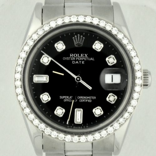rolex date 15000 diamond bezel for sale