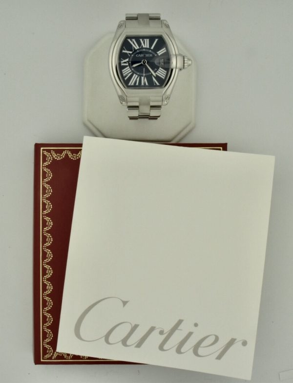 cartier roadster blue dial w6206012 for sale