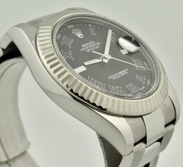rolex datejust II 116334 white gold bezel