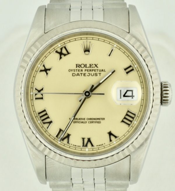 Rolex datejust 16234 stainless Ivory dial watch for sale