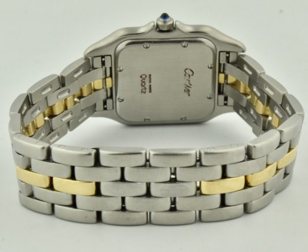 cartier panthere steel & gold band