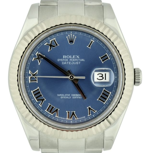 rolex datejust II 41mm blue dial