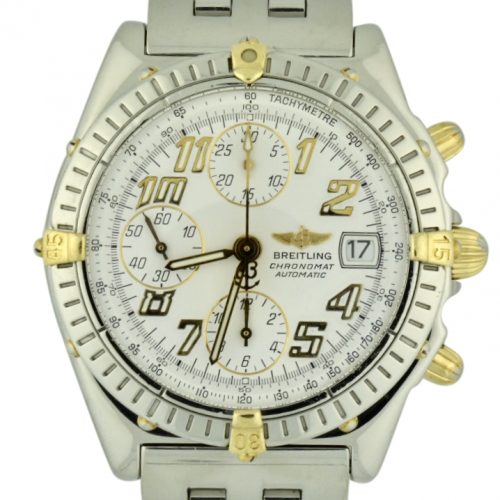 Breitling chronomat b13350 steel & gold for sale