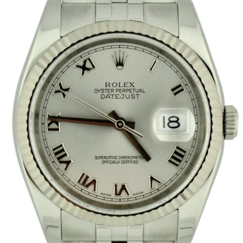 Rolex datejust 116234 rhodium dial
