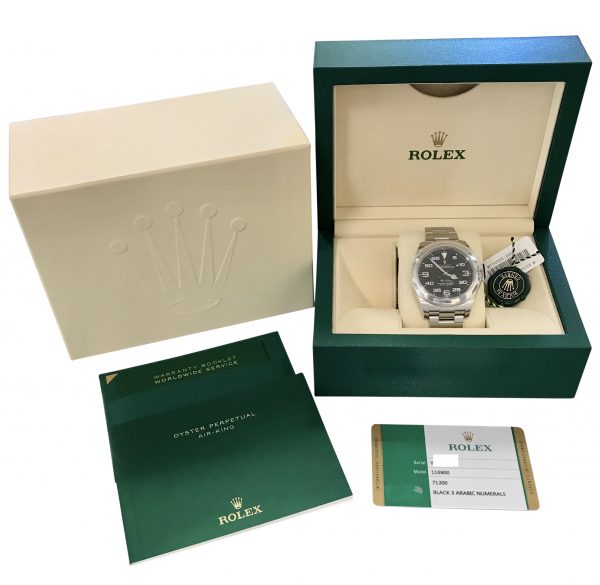 rolex air king 116900 black dial watch for sale