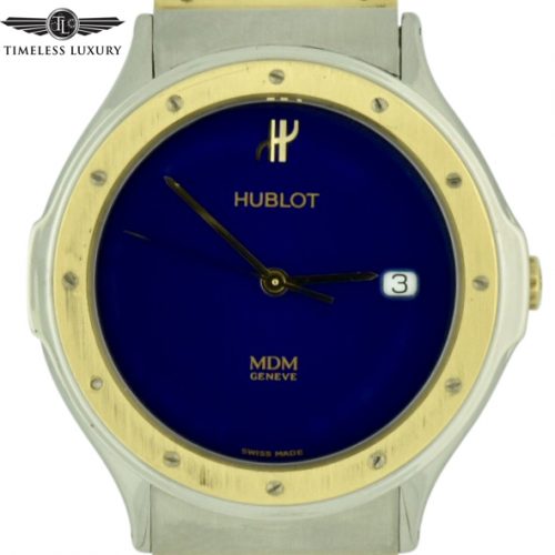 Hublot MDM steel & gold 1520.1 blue dial watch