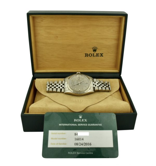 Rolex datejust 16014 gray dial watch for sale