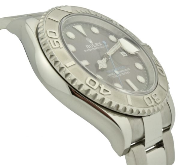 mens rolex yachtmaster 116622 rhodium dial