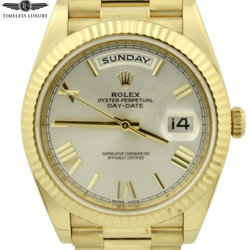 Rolex Day Date 40mm 228238 silver dial for sale