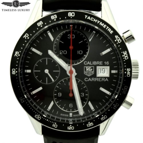 Tag Heder carrera calibre 16 cv201ak black dial watch