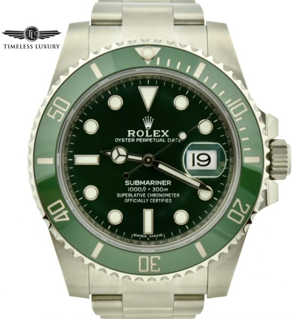 2019 Rolex submariner hulk 116610lv green bezel