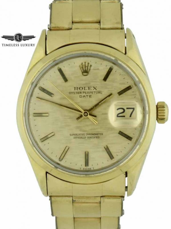 1970 Rolex Date 1550 Gold shell watch