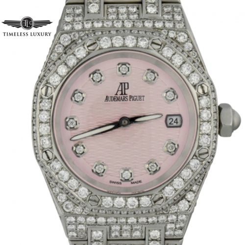 Audemars lady royal oak custom diamond watch