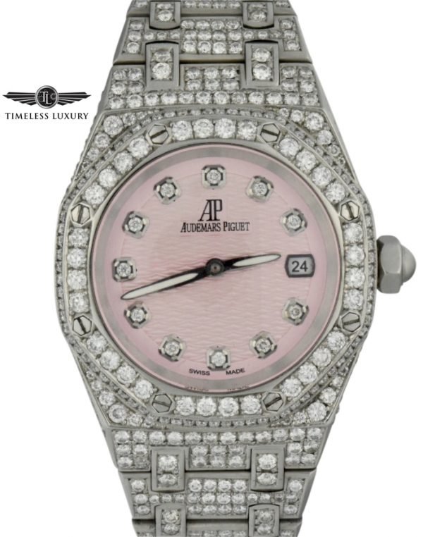 Audemars lady royal oak custom diamond watch