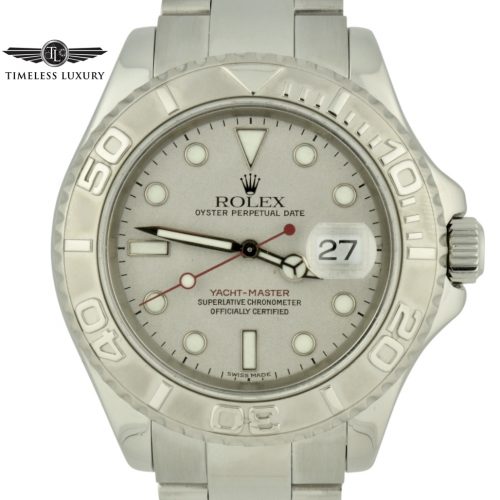 1999 rolex yachtmaster 16622 platinum dial watch