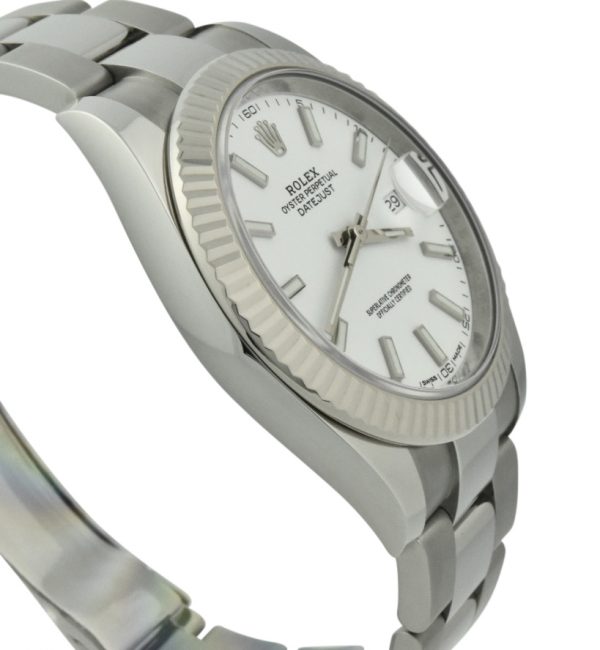 rolex datejust 41mm white dial