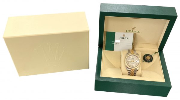 men's rolex datejust 41mm 126333 diamond bezel watch for sale