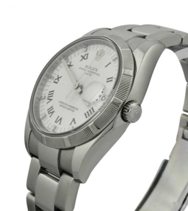 rolex date 115210 white dial