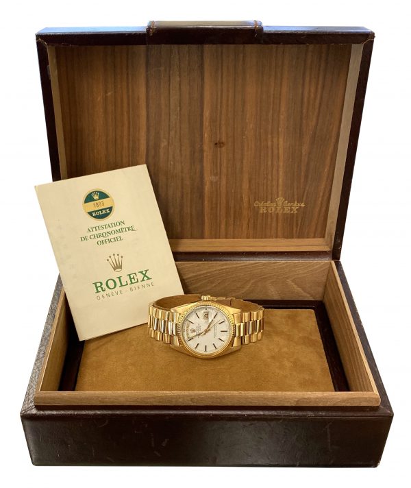 1977 rolex president 1803 box & papers for sale