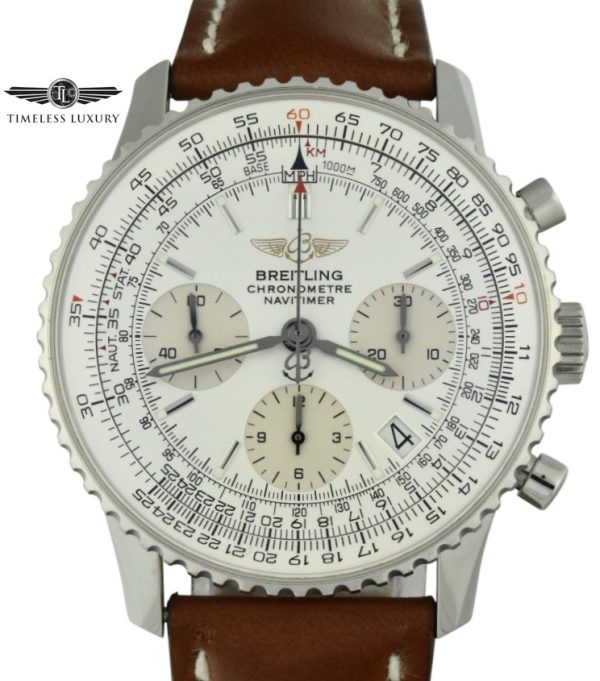 Breitling Navitimer A23322 Silver dial for sale