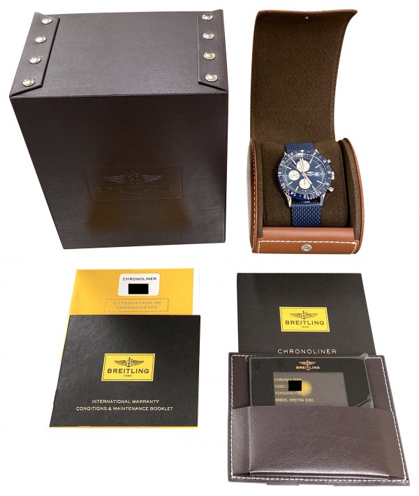 breitling chronoliner y24310 blue for sale