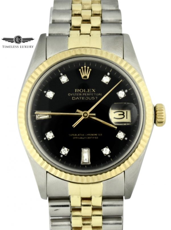 1981 rolex datejust 16013 steel & 14k gold for sale