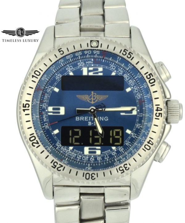 Breitling B1 a68362 blue dial watch