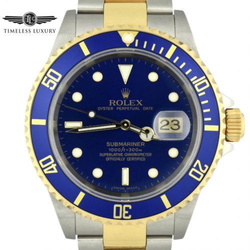 2005 Rolex Submariner 16613 Blue Dial NEW