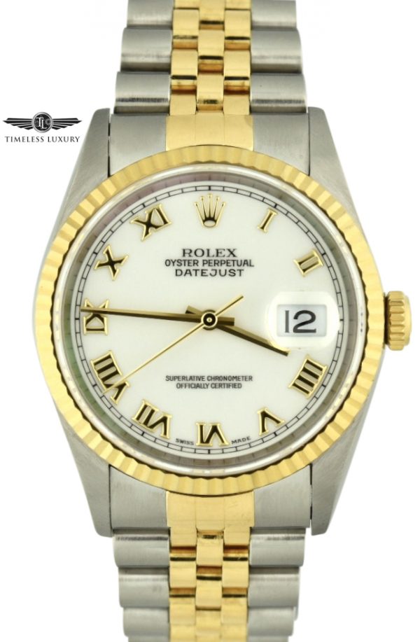 1995 Rolex Datejust White Silk Shantung Dial