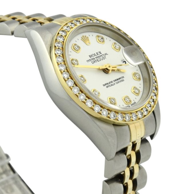 Ladies Rolex datejust 69173 diamond bezel