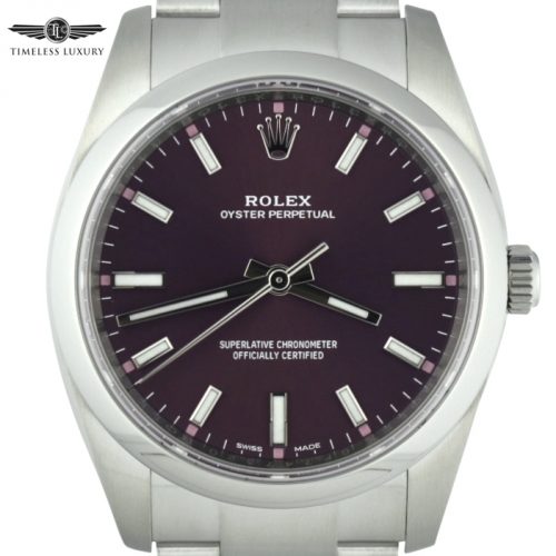 Rolex 114200 Red Grape dial for sale