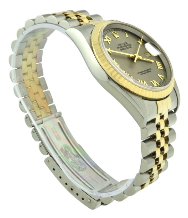 Rolex datejust 16233 steel grey dial