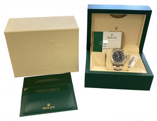 Rolex Oyster Perpetual 114200 blue dial for sale