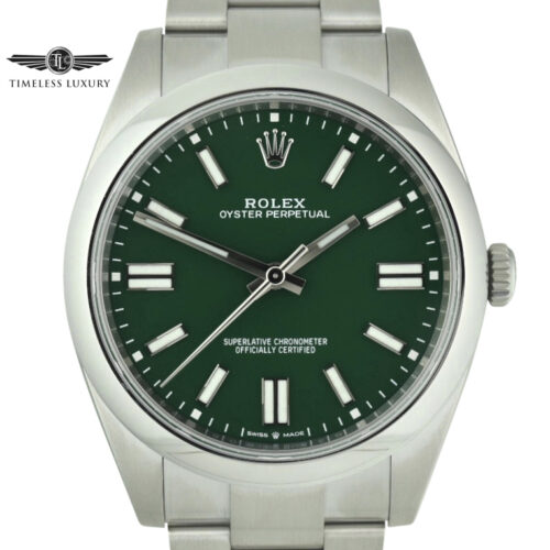 Rolex Oyster Perpetual 41mm 124300 green dial