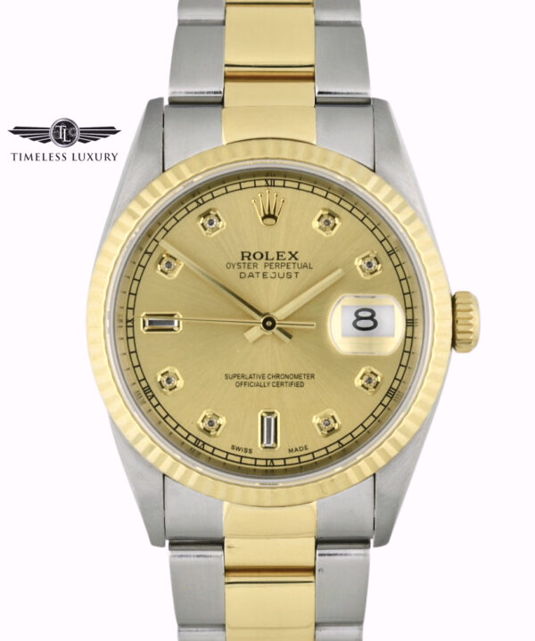 1996 Rolex Datejust 16233 Oyster Band diamond dial