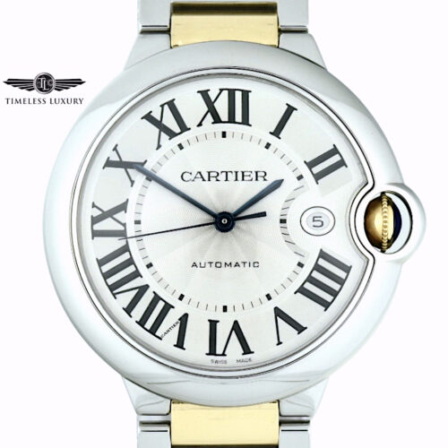 Men's Cartier ballon bleu 42mm steel & gold w69009z3