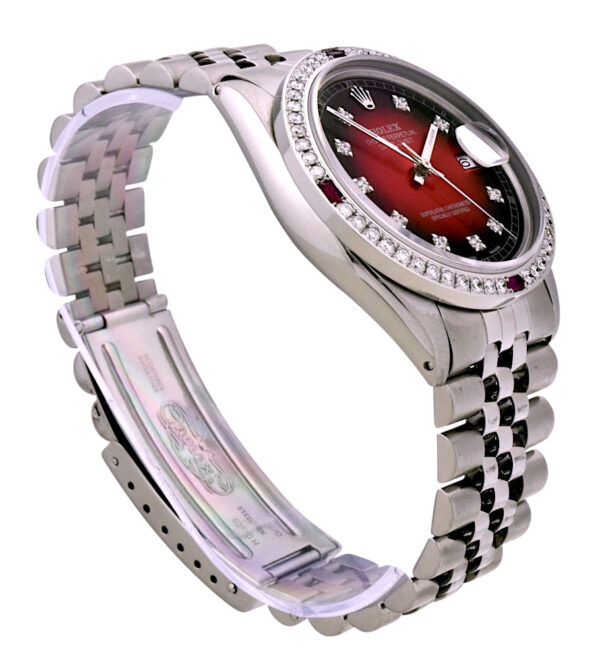 Rolex datejust 16014 red diamond dial