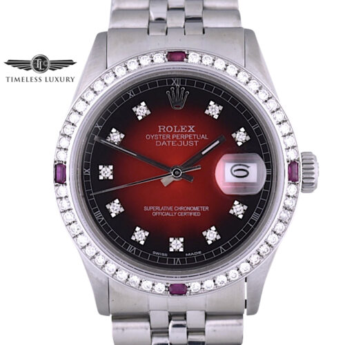 Rolex Datejust 16014 diamond & ruby bezel