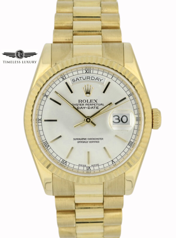 2005 Rolex President 118238 silver dial for sale