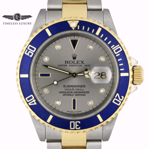 2006 Rolex Submariner 16613T Serti Dial