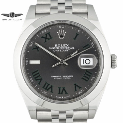 Rolex Datejust 41 126300 Wimbledon dial jubilee band