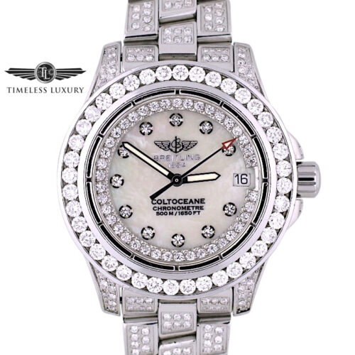 Ladies Breitling Colt Oceane A77380 diamond watch