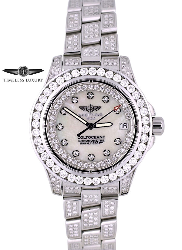 Ladies Breitling Colt Oceane A77380 diamond watch